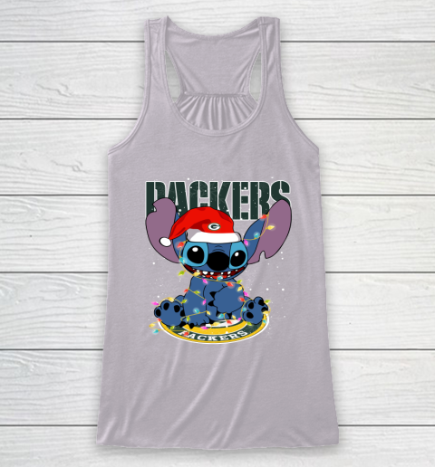Green Bay Packers NFL Football noel stitch Christmas Racerback Tank 3