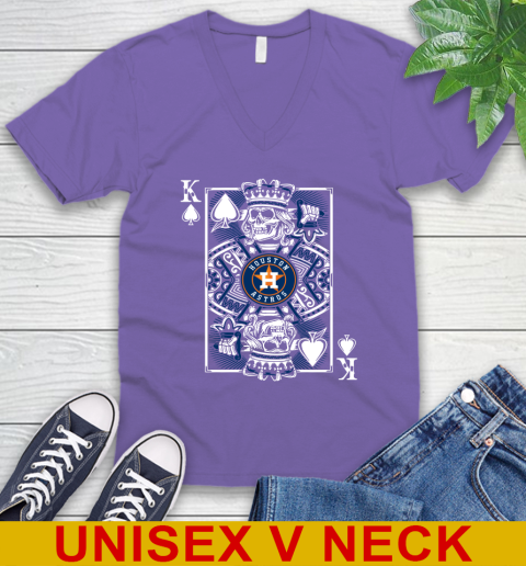 Houston Astros MLB Baseball The King Of Spades Death Cards Shirt V-Neck T-Shirt 8