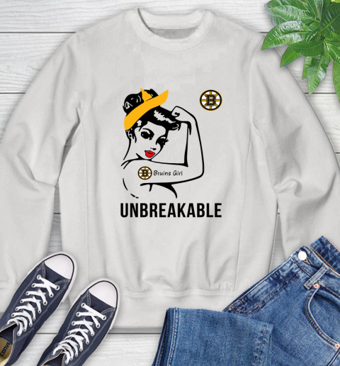 NHL Boston Bruins Girl Unbreakable Hockey Sports Sweatshirt
