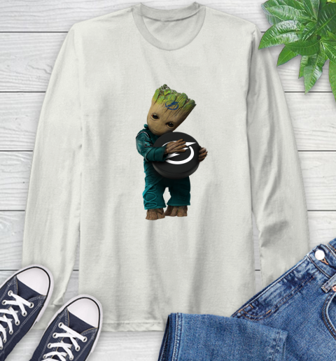 NHL Groot Guardians Of The Galaxy Hockey Sports Tampa Bay Lightning Long Sleeve T-Shirt 12
