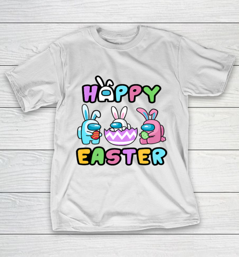 Bunny Kinda Sus Among Sus Us Cute Eggs Happy Easter Day T-Shirt