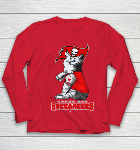 NFL Football My Cat Loves Tampa Bay Buccaneers Youth Long Sleeve 8