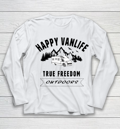 Happy VanLife Camping True Freedom Outdoors Youth Long Sleeve