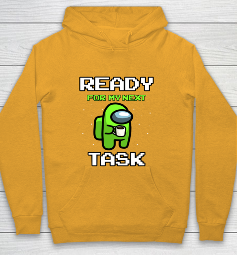 Among Us Shirt Ready For Work Green Youth Hoodie 2