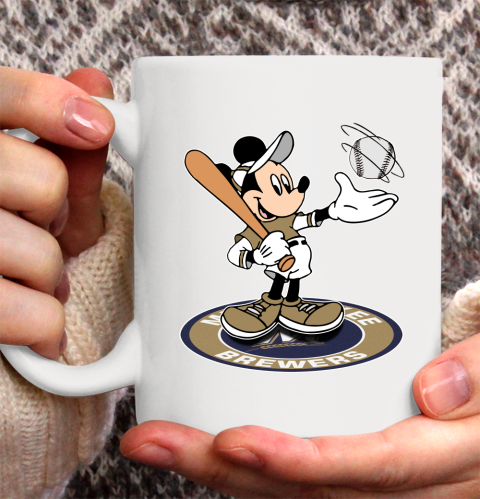 MLB Baseball Milwaukee Brewers Cheerful Mickey Disney Shirt Ceramic Mug 11oz 2