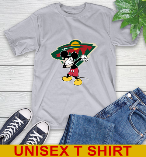 Minnesota Wild NHL Hockey Dabbing Mickey Disney Sports T-Shirt 6