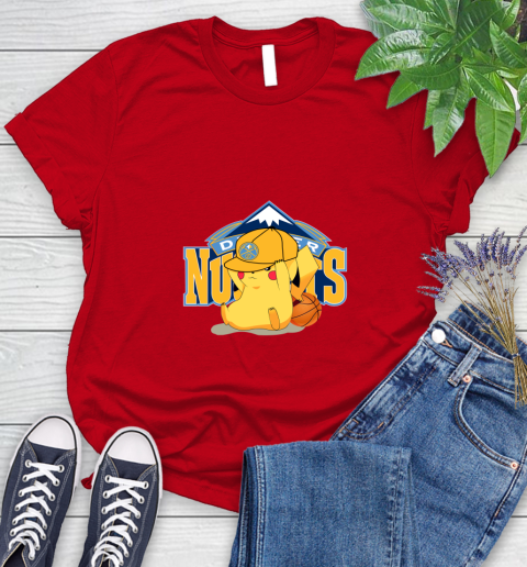 NBA Pikachu Basketball Sports Denver Nuggets Women's T-Shirt 9