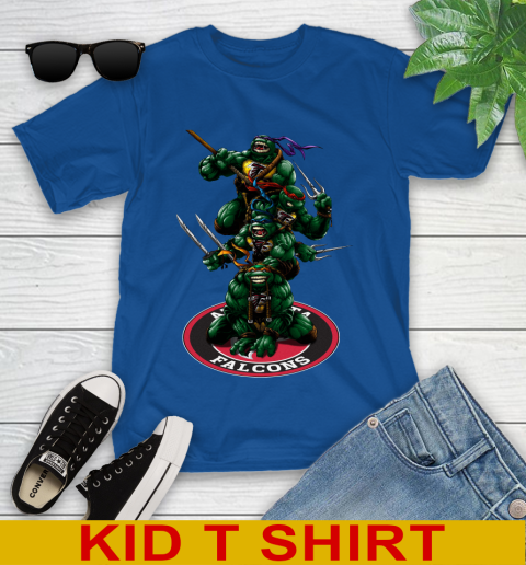NFL Football Atlanta Falcons Teenage Mutant Ninja Turtles Shirt Youth T- Shirt