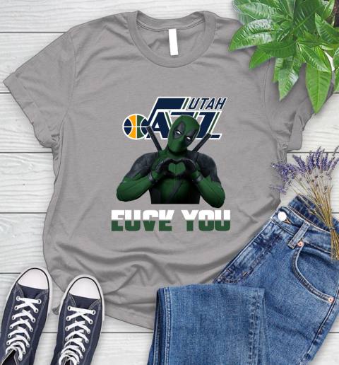 NBA Utah Jazz Deadpool Love You Fuck You Basketball Sports Women's T-Shirt 5
