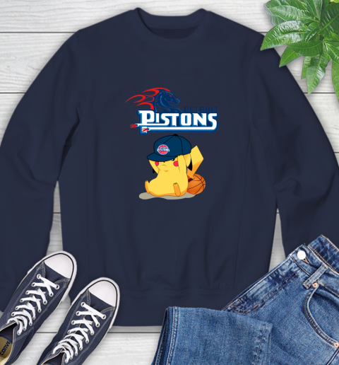 NBA Pikachu Basketball Sports Detroit Pistons Sweatshirt 3
