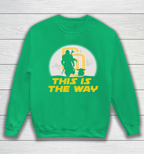 San Diego Padres MLB Baseball Star Wars Yoda And Mandalorian This Is The Way Sweatshirt 5