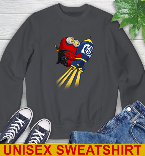 MLB Baseball San Diego Padres Deadpool Minion Marvel Shirt Sweatshirt 7