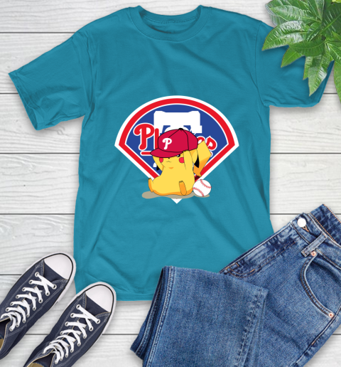MLB Pikachu Baseball Sports Philadelphia Phillies T-Shirt 8