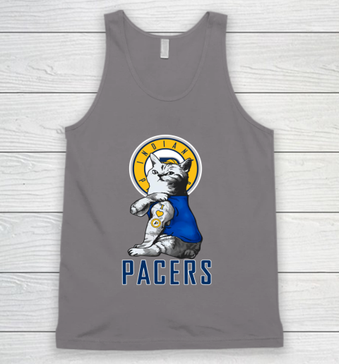 NBA Basketball My Cat Loves Indiana Pacers Tank Top 6
