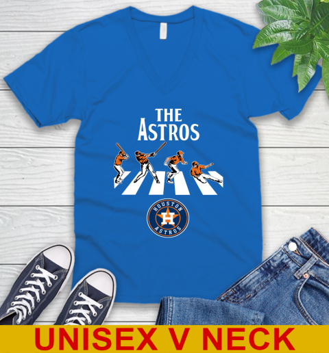 MLB Baseball Houston Astros The Beatles Rock Band Shirt V-Neck T-Shirt 5
