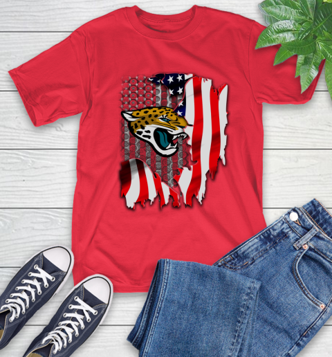 Jacksonville Jaguars NFL Football American Flag T-Shirt 11