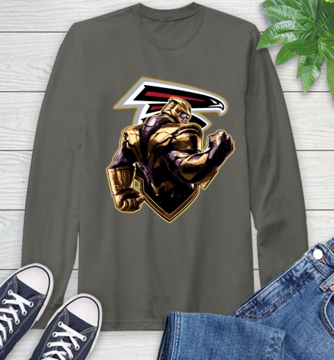 NFL Thanos Avengers Endgame Football Sports Atlanta Falcons Long Sleeve T-Shirt 8