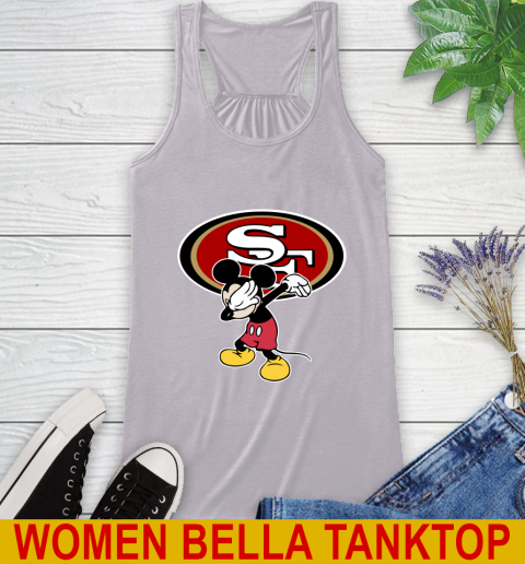 San Francisco 49ers NFL Football Dabbing Mickey Disney Sports Racerback Tank 5