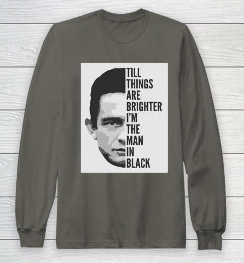 Johnny Cash  Man In Black Lyrics Long Sleeve T-Shirt 5