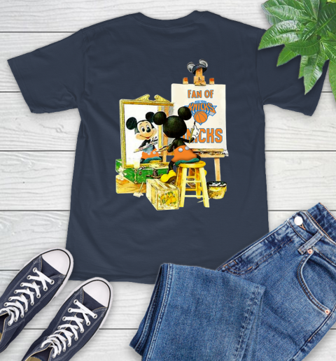 NBA Basketball New York Knicks Mickey Drawing Shirt 3