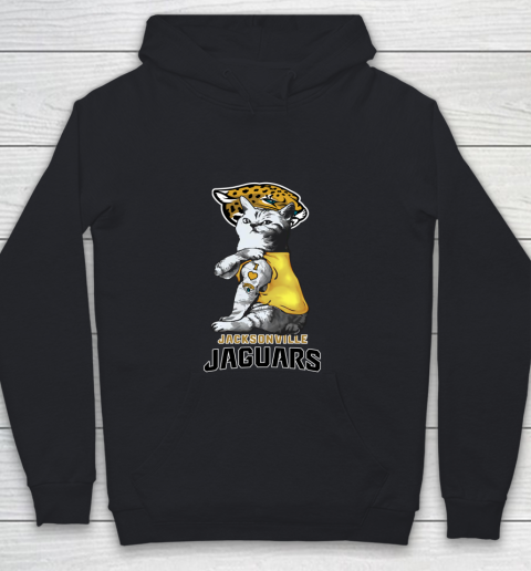 NFL Football My Cat Loves Jacksonville Jaguars Youth Hoodie