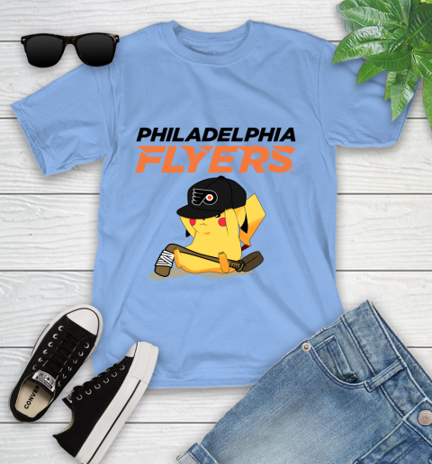 NHL Pikachu Hockey Sports Philadelphia Flyers Youth T-Shirt 11