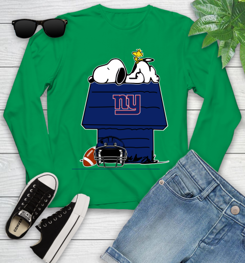 New York Giants NFL Football Snoopy Woodstock The Peanuts Movie Youth Long Sleeve 6