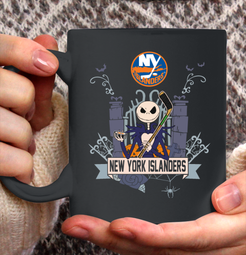 NHL New York Islanders Hockey Jack Skellington Halloween Ceramic Mug 11oz