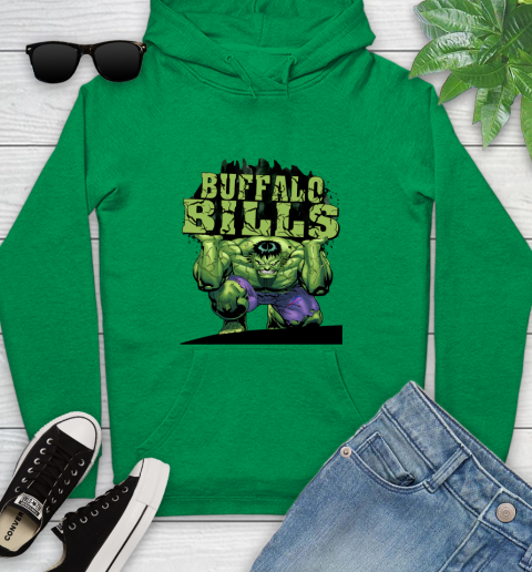 Buffalo Bills NFL Football Incredible Hulk Marvel Avengers Sports Youth Hoodie 7