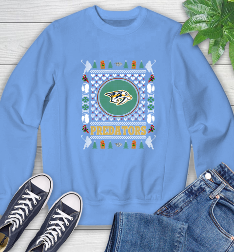 Nashville Predators Merry Christmas NHL Hockey Loyal Fan Ugly Shirt 35