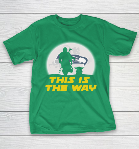 Seattle Seahawks NFL Football Star Wars Yoda And Mandalorian This Is The Way T-Shirt 5