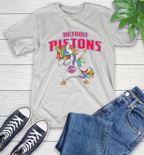 Detroit Pistons Nba Basketball Funny Unicorn Dabbing Sports T Shirt Itees Global