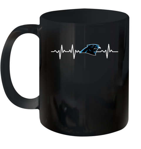 Carolina Panthers NFL Football Heart Beat Shirt Ceramic Mug 11oz
