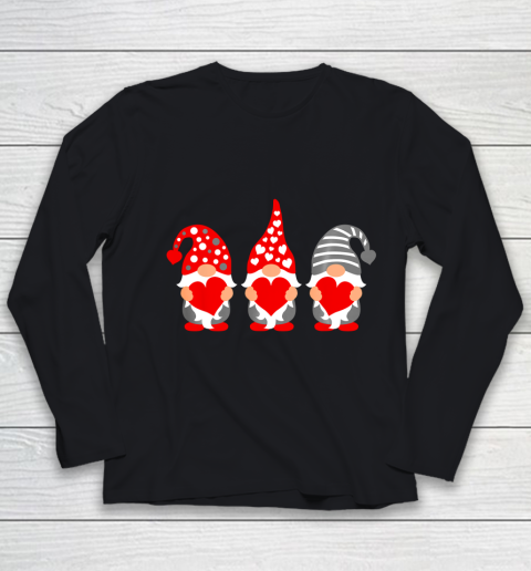 Gnomes Hearts Valentine Day Shirts For Couple Youth Long Sleeve