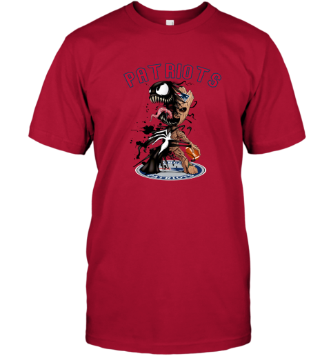 NFL New England Patriots Football Venom Groot Guardians Of The Galaxy ms7JMp0qwFk classic t shirt 2 95 151514 front red