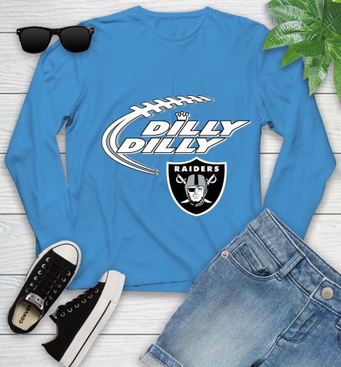 NFL Oakland Raiders Dilly Dilly Football Sports Youth Long Sleeve 7