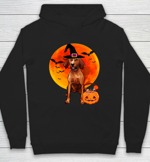Dog Halloween Redbone Coonhound Jack O Lantern Pumpkin Hoodie