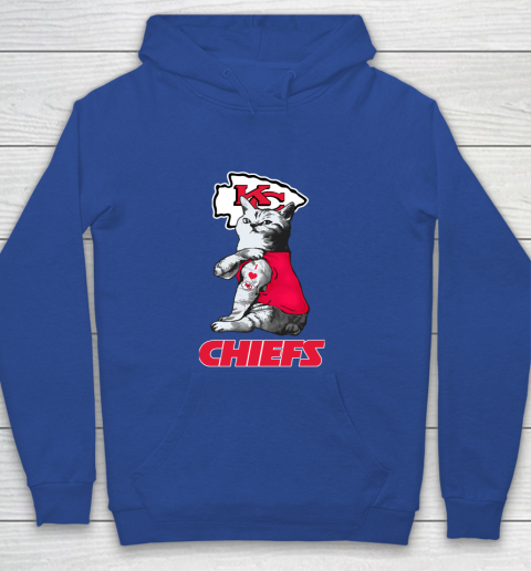 NFL Football My Cat Loves Kansas City Chiefs Youth Hoodie 6