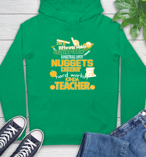 Denver Nuggets NBA I'm A Difference Making Student Caring Basketball Loving Kinda Teacher Hoodie 8