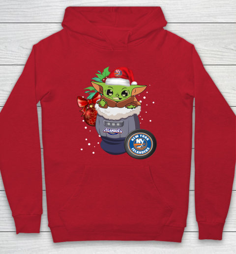 New York Islanders Christmas Baby Yoda Star Wars Funny Happy NHL Hoodie 10