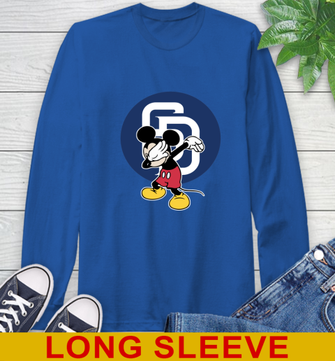 San Diego Padres MLB Baseball Dabbing Mickey Disney Sports Long Sleeve T-Shirt 9