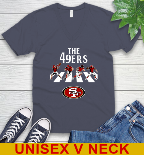 NFL Football San Francisco 49ers The Beatles Rock Band Shirt V-Neck T-Shirt 7