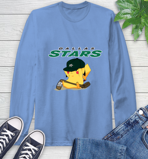 NHL Pikachu Hockey Sports Dallas Stars Long Sleeve T-Shirt 11