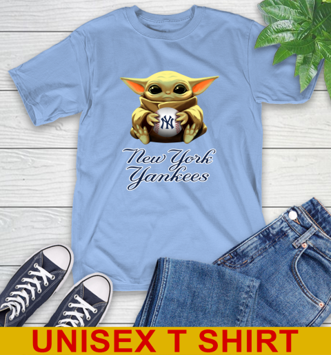 MLB Baseball New York Yankees Star Wars Baby Yoda Shirt 11