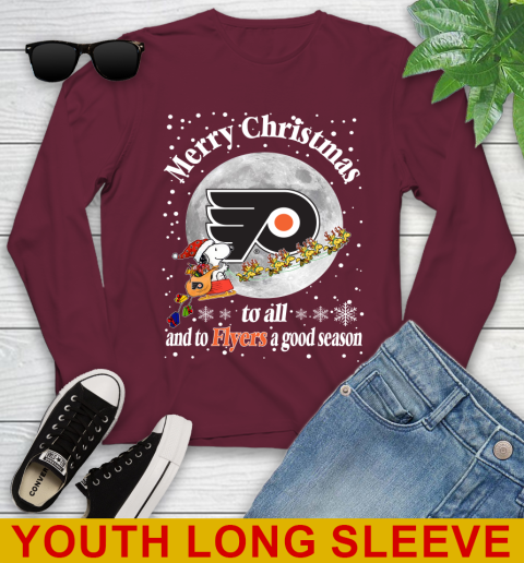 Philadelphia Flyers Merry Christmas To All And To Flyers A Good Season NHL Hockey Sports Youth Long Sleeve 6