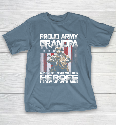GrandFather gift shirt Proud Army Grandpa Shirt Patriotic Military Veteran T Shirt T-Shirt 6