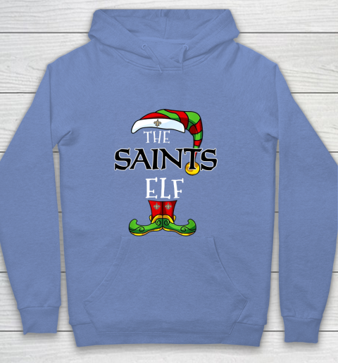 New Orleans Saints Christmas ELF Funny NFL Youth Hoodie 8