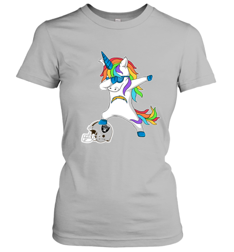 Football Dabbing Unicorn Steps On Helmet Los Angeles Chargers Women's T-Shirt