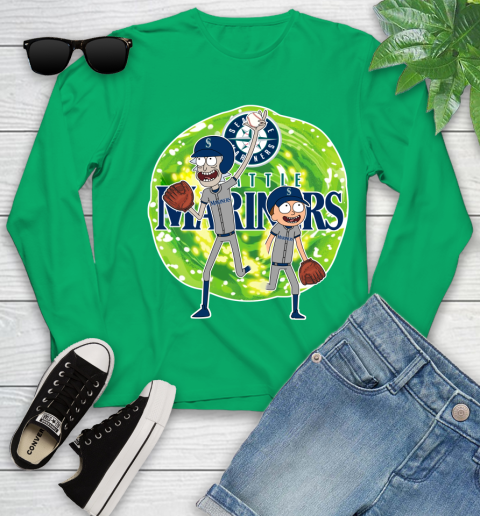 MLB Seattle Mariners Rick And Morty Baseball Sports Youth Long Sleeve 6