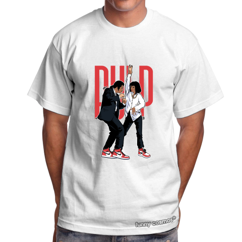 Air Jordan 1 Spider man Matching Sneaker Tshirt Pulp Fiction Dance Red and White Jordan Tshirt